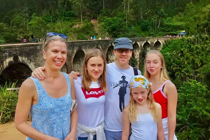 Some of our guests from Sweden. Nine Arch Bridge is in the background